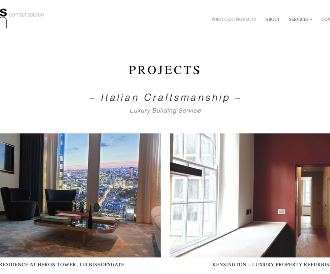 design luxury website homepage